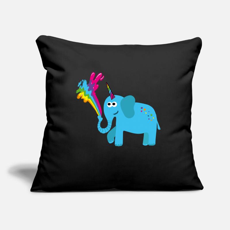 elefant mit einhorn,bunt,elefant,regenbogen,comic Sofakissenbezug 45 x 45 cm