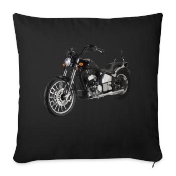 Shopper Biker Motorcycle - Sofa pillowcase 17,3'' x 17,3'' (45 x 45 cm) - black - Front