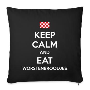 AVM - GARDER LE CALME - PAINS À LA SAUCISSE W - Housse de coussin décorative 45 x 45 cm - noir - Devant