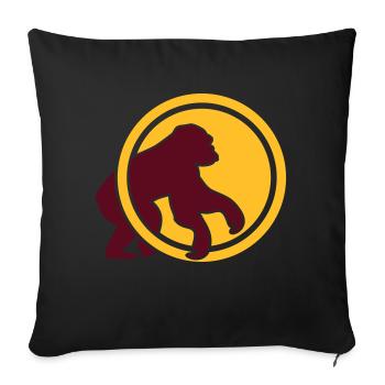 Cool monkey - Sofa pillowcase 17,3'' x 17,3'' (45 x 45 cm) - black - Front