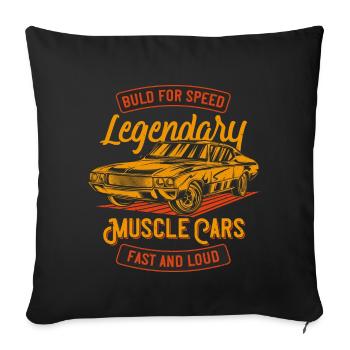 Legendary muscle car - Sofa pillowcase 17,3'' x 17,3'' (45 x 45 cm) - black - Front