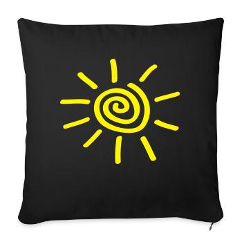 sun_f1 - Sofakissenbezug 45 x 45 cm - Schwarz - Vorne