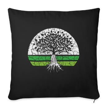 Green tree Co2 Climate Environment Energy transition Eco organic - Sofa pillowcase 17,3'' x 17,3'' (45 x 45 cm) - black - Front