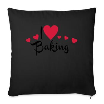 cuire - Housse de coussin décorative 45 x 45 cm - noir - Devant