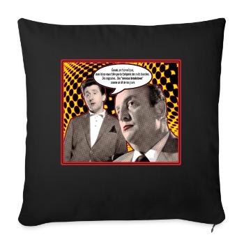 écoute on t'connaît pas - Housse de coussin décorative 45 x 45 cm - noir - Devant