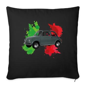 Style italien (500) gris - Housse de coussin décorative 45 x 45 cm - noir - Devant