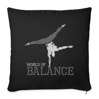 Handstand Hand Balance Training Sport Arm Symbol - Housse de coussin décorative 45 x 45 cm - noir - Devant