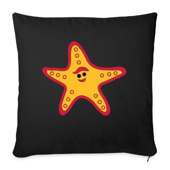 Étoile de mer - Housse de coussin décorative 45 x 45 cm - noir - Devant