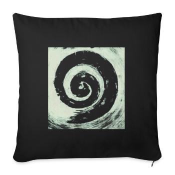 SPIRALE VERTE - Housse de coussin décorative 45 x 45 cm - noir - Devant