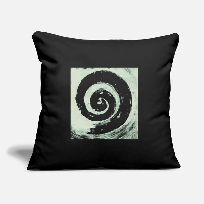 SPIRALE VERTE Housse de coussin décorative 45 x 45 cm