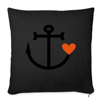 HerzAnkerLadies - Sofakissenbezug 45 x 45 cm - Schwarz - Vorne