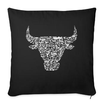 Bulls White - Housse de coussin décorative 45 x 45 cm - noir - Devant