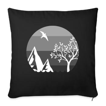 Voyage en plein air Aventure Nature - Housse de coussin décorative 45 x 45 cm - noir - Devant