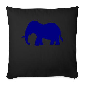 Elephant - Sofa pillowcase 17,3'' x 17,3'' (45 x 45 cm) - black - Front