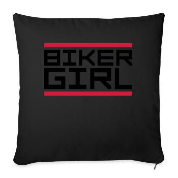 Motard à logo bar - Housse de coussin décorative 45 x 45 cm - noir - Devant