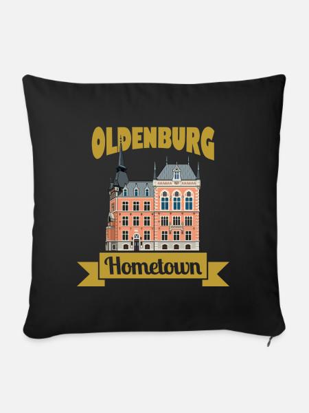 Heimatstadt Oldenburg - Sofakissenbezug 45 x 45 cm - Schwarz