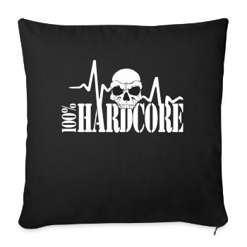 100% Hard Core - Sofa pillowcase 17,3'' x 17,3'' (45 x 45 cm) - black - Front