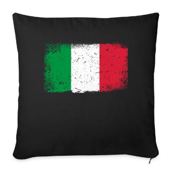 Italy Flag - Sofa pillowcase 17,3'' x 17,3'' (45 x 45 cm) - black - Front