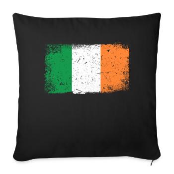 Irlande Pavillon - Housse de coussin décorative 45 x 45 cm - noir - Devant