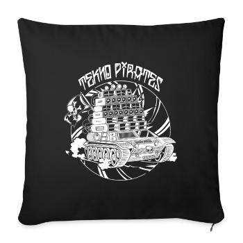 Tekno Nomads Pirate Sound System - Housse de coussin décorative 45 x 45 cm - noir - Devant