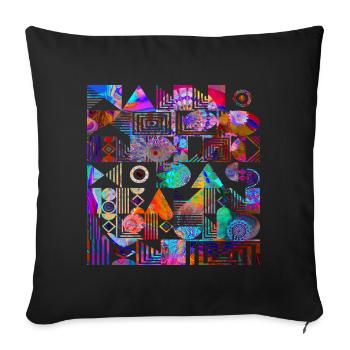 Maori - Aztec - Maya - Inca trendy tattoo tribal - Sofa pillowcase 17,3'' x 17,3'' (45 x 45 cm) - black - Front