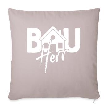 Builder - Building a house Build a house - Sofa pillowcase 17,3'' x 17,3'' (45 x 45 cm) - light taupe - Front