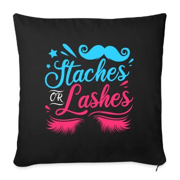 Offspring Baby Pregnancy Gender Reveal Team - Sofa pillowcase 17,3'' x 17,3'' (45 x 45 cm) - black - Front