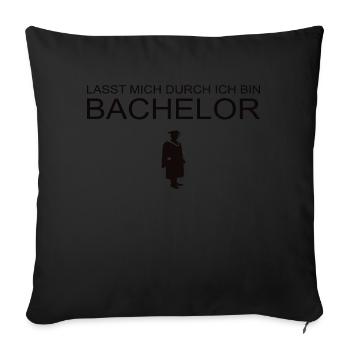 Bachelor - Sofakissenbezug 45 x 45 cm - Schwarz - Vorne