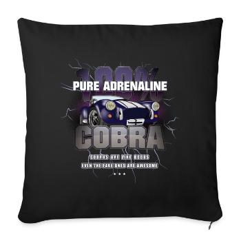 Pures Adrenalin AC Cobra american thunder Geschenk - Sofakissenbezug 45 x 45 cm - Schwarz - Vorne