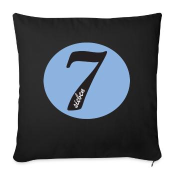 7 seven - Sofa pillowcase 17,3'' x 17,3'' (45 x 45 cm) - black - Front
