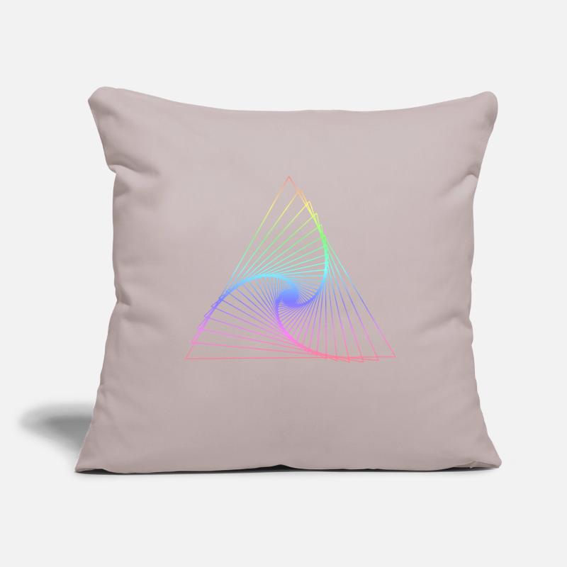 triangle rainbow Sofa pillowcase 17,3'' x 17,3'' (45 x 45 cm)