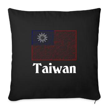Taiwan Flag taiwan - Housse de coussin décorative 45 x 45 cm - noir - Devant