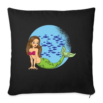 SIRENE by The Manzanita ́s - Sofa pillowcase 17,3'' x 17,3'' (45 x 45 cm) - black - Front