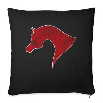 arabic horse - Sofa pillowcase 17,3'' x 17,3'' (45 x 45 cm) - black - Front