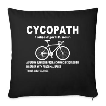 Cycopath - Sofakissenbezug 45 x 45 cm - Schwarz - Vorne