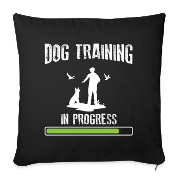 Dog Training In Progress Hundetrainer École canine - Housse de coussin décorative 45 x 45 cm - noir - Devant