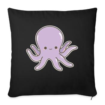 Octopus Cartoon - Sofa pillowcase 17,3'' x 17,3'' (45 x 45 cm) - black - Front