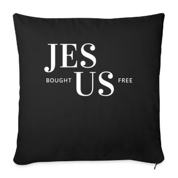 Jesus Christ,Jesus Christ,Jesus Christ,Jesus - Sofa pillowcase 17,3'' x 17,3'' (45 x 45 cm) - black - Front