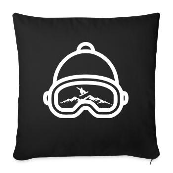 Snowboard Snowboarder - Housse de coussin décorative 45 x 45 cm - noir - Devant