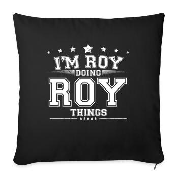 Roy - Sofa pillowcase 17,3'' x 17,3'' (45 x 45 cm) - black - Front