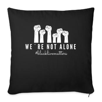 nous ne sommes pas seuls BLM - Housse de coussin décorative 45 x 45 cm - noir - Devant