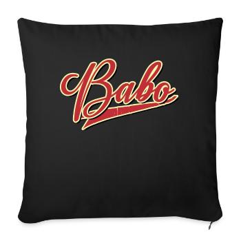 babo baba chef boss king brother gamer best best - Sofa pillowcase 17,3'' x 17,3'' (45 x 45 cm) - black - Front