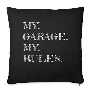 humour drôle mécanicien diesel - Housse de coussin décorative 45 x 45 cm - noir - Devant
