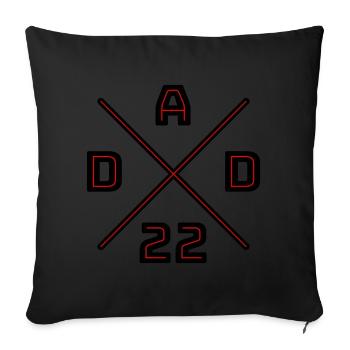 Colors can be changed | DAD 22 FATHER PAPA 2022 FATHER'S DAY - Sofa pillowcase 17,3'' x 17,3'' (45 x 45 cm) - black - Front