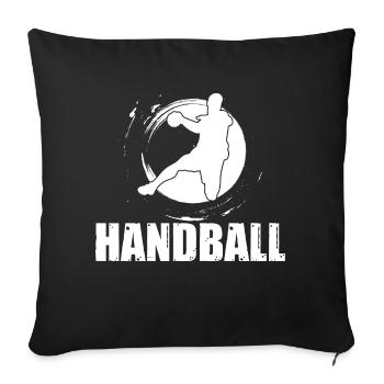 Motif de handball cool pour les joueurs de handball - Housse de coussin décorative 45 x 45 cm - noir - Devant