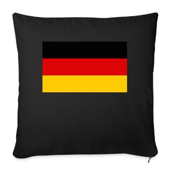 Drapeau Allemagne / German Flag - Housse de coussin décorative 45 x 45 cm - noir - Devant