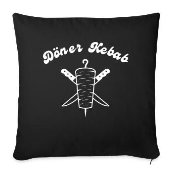 Doner kebab - Housse de coussin décorative 45 x 45 cm - noir - Devant