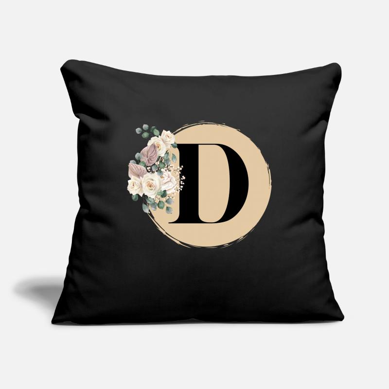 letter D Sofa pillowcase 17,3'' x 17,3'' (45 x 45 cm)