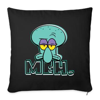 SpongeBob SquarePants Squidward Meh - Sofa pillowcase 17,3'' x 17,3'' (45 x 45 cm) - black - Front