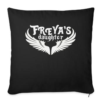 Freyas Daughter design par Odin Asatro - Housse de coussin décorative 45 x 45 cm - noir - Devant